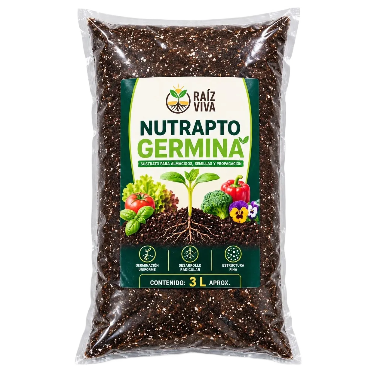 Sustrato Nutrapto Germina para Almácigos y Semillas 3 L