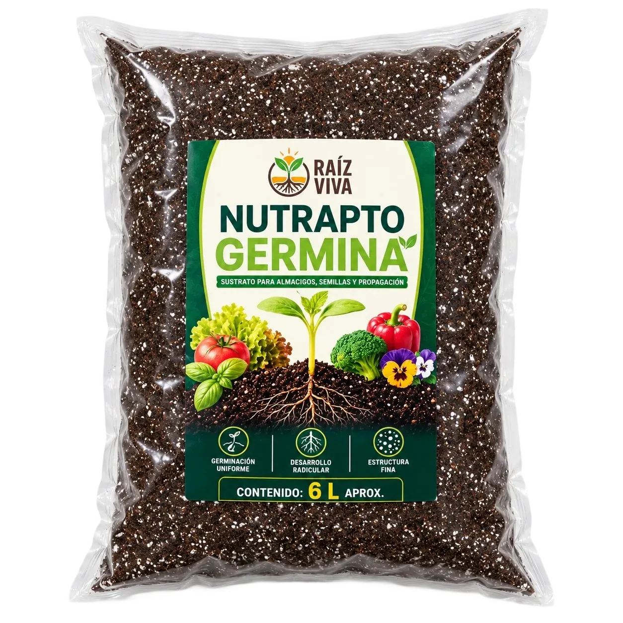 Sustrato Nutrapto Germina para Almácigos y Semillas 6 L
